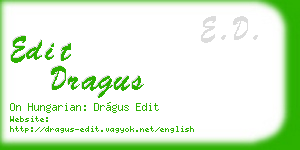 edit dragus business card